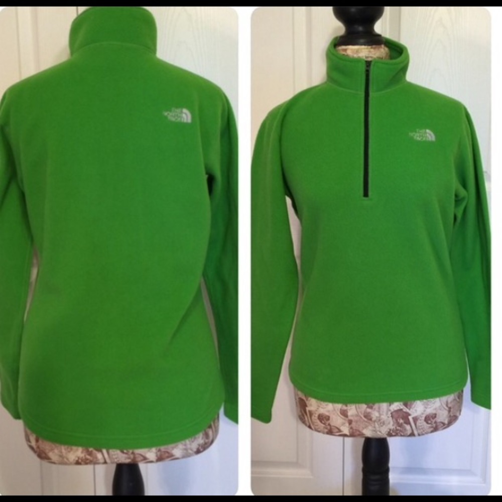 Green North Face 1/4 Zip